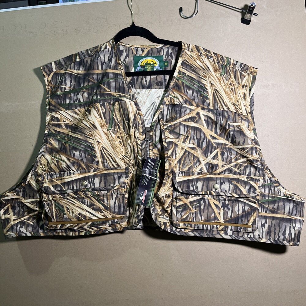 Cabelas Mossy Oak Shadow Grass Camo Vest Mens 4xlFull Zip Shell Loops (61)